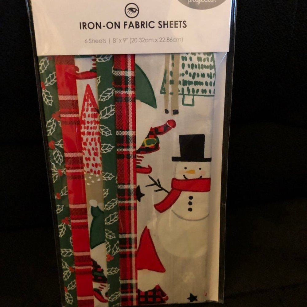 6pc Gnome Iron On Fabric Sheets New